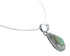 Navajo Sterling Silver Turquoise 18-1/8" Italian Snake Chain Pendant Necklace Set AX127470